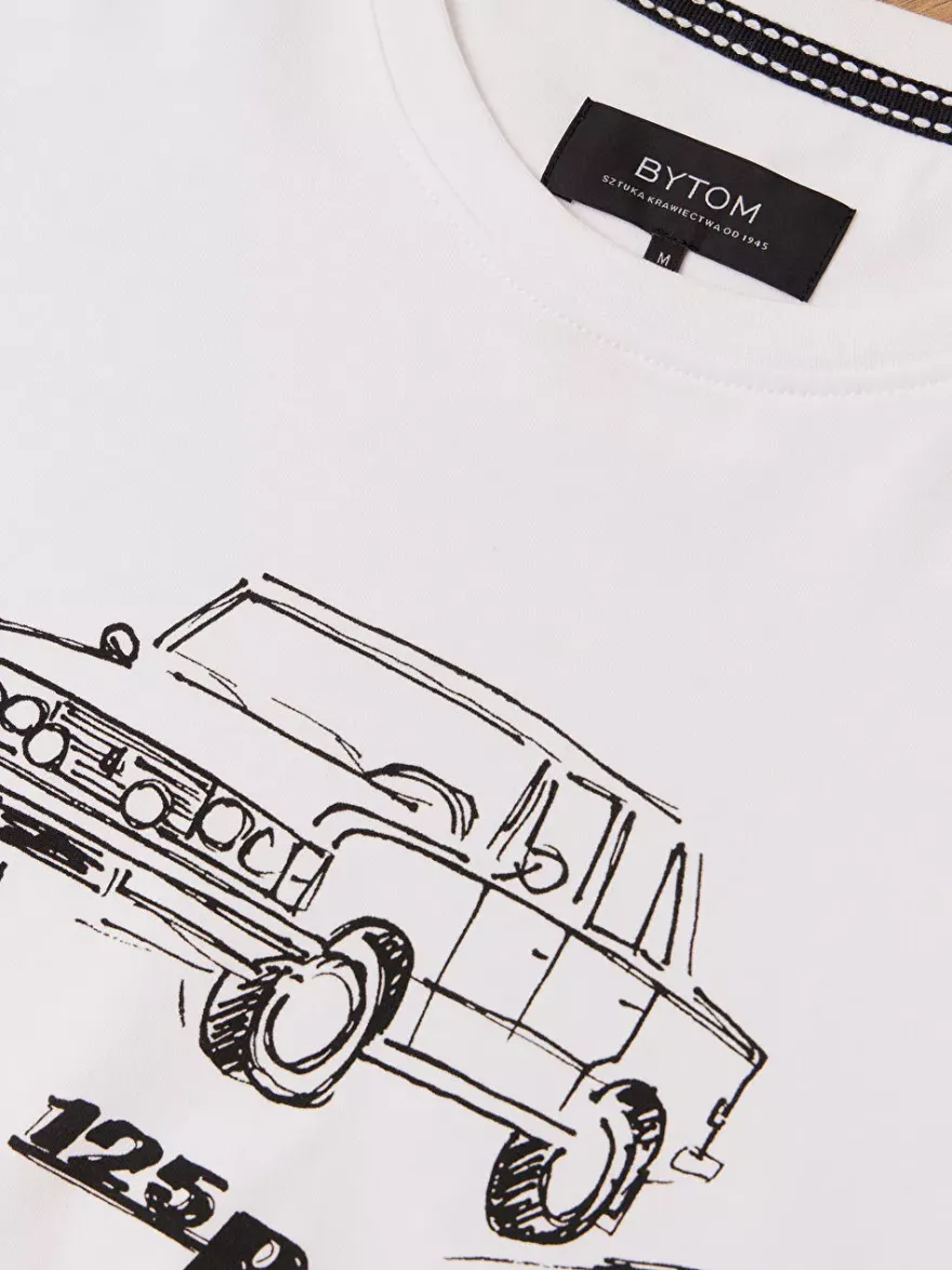 Bytom BIAŁY T-SHIRT DUŻY FIAT Discount