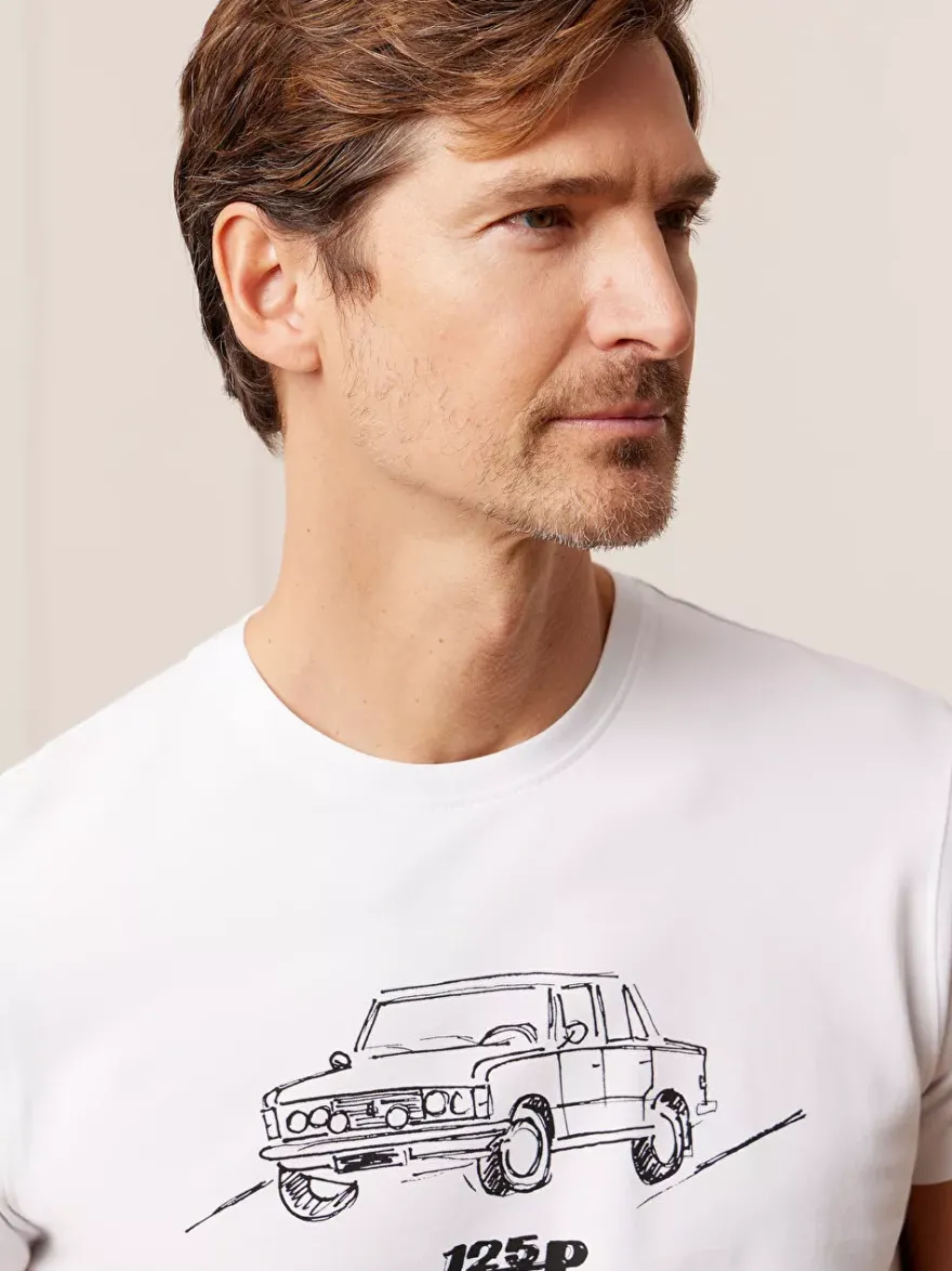 Bytom BIAŁY T-SHIRT DUŻY FIAT Discount