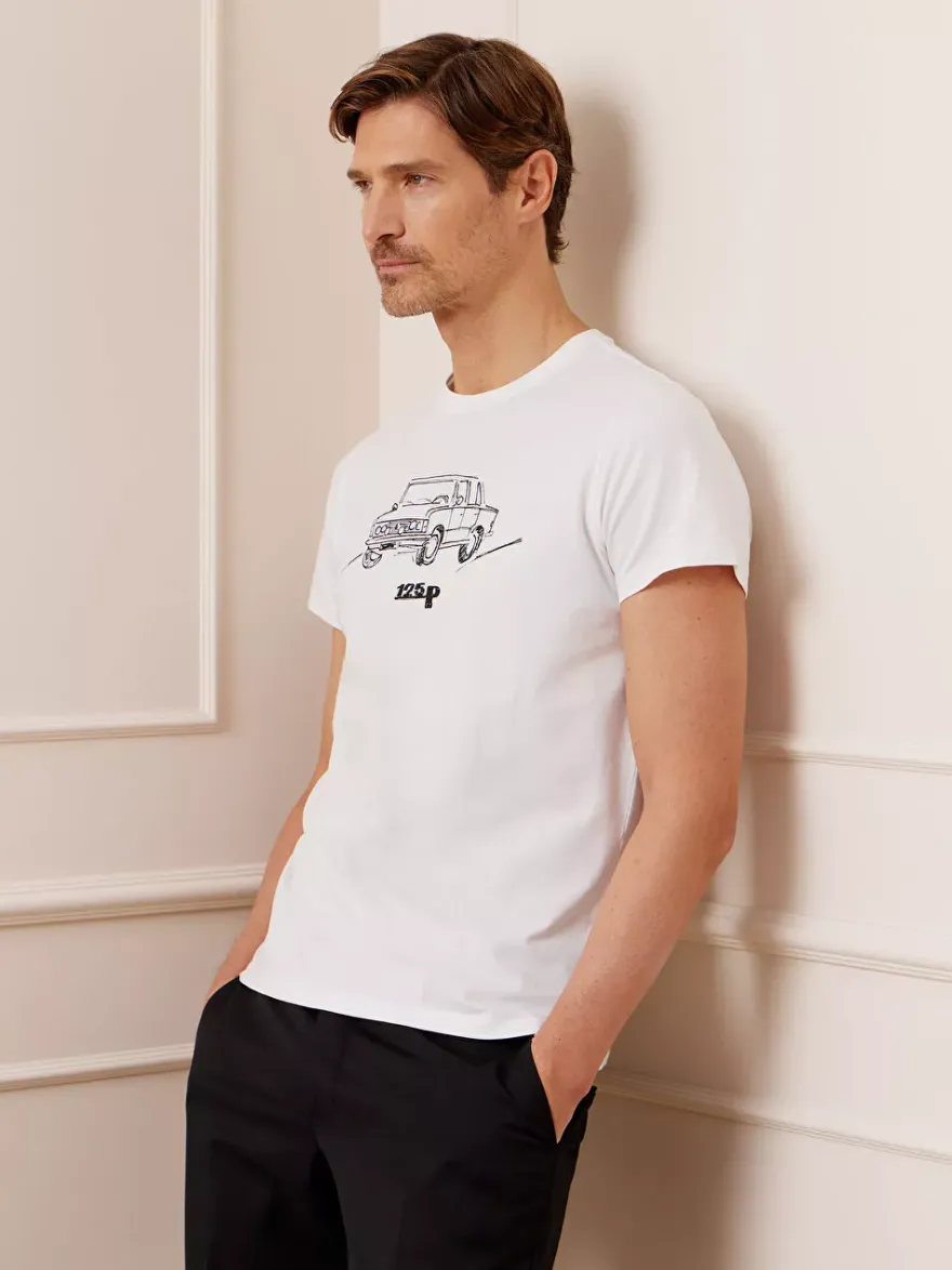 Bytom BIAŁY T-SHIRT DUŻY FIAT Discount