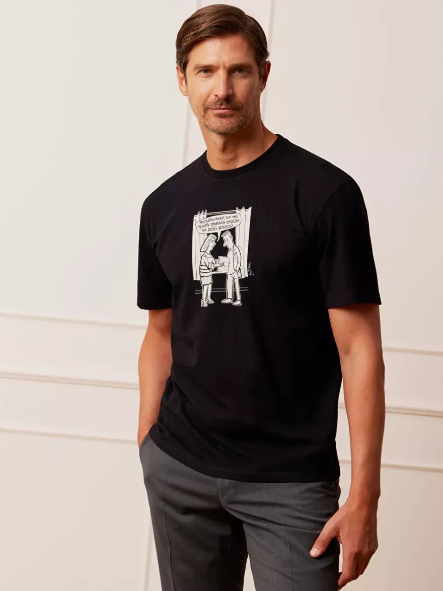 Bytom CZARNY T-SHIRT MLECZKO