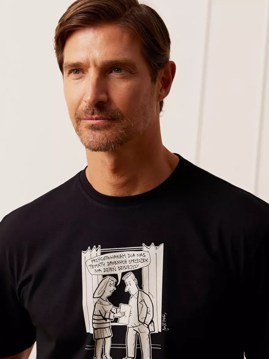Bytom CZARNY T-SHIRT MLECZKO