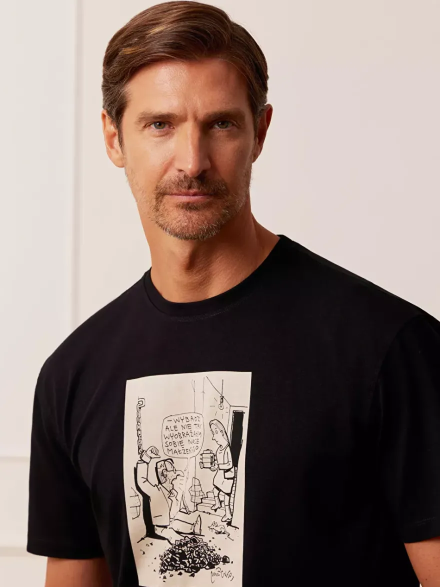 Bytom CZARNY T-SHIRT MLECZKO