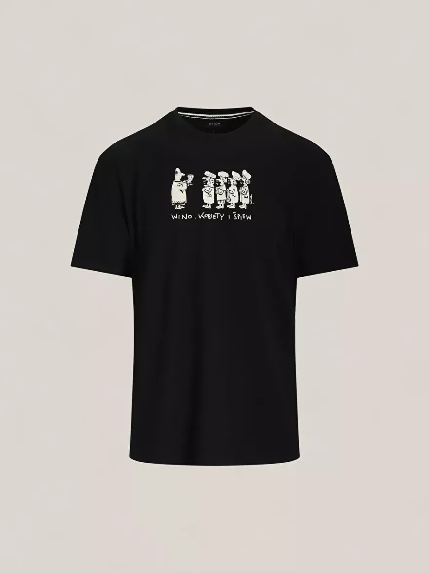 Bytom CZARNY T-SHIRT MLECZKO Hot
