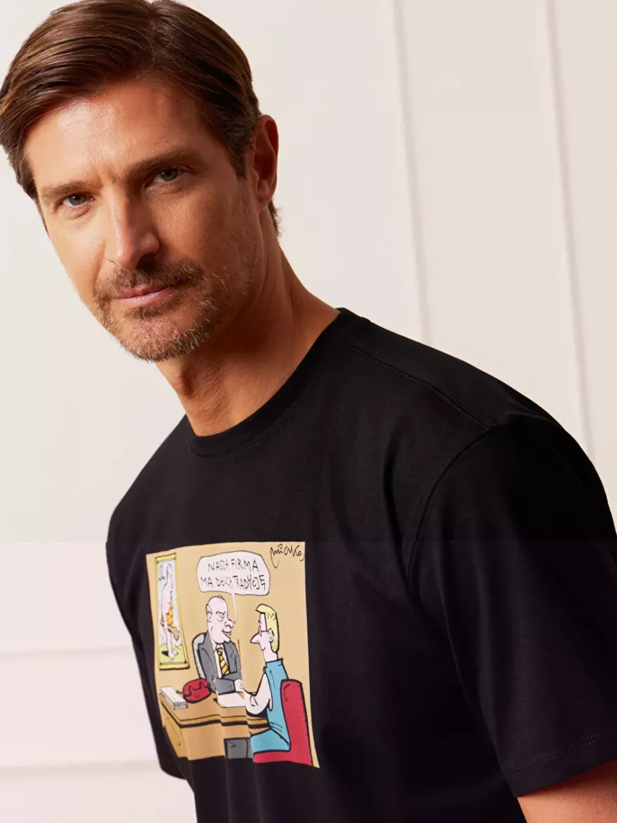 Bytom CZARNY T-SHIRT MLECZKO New