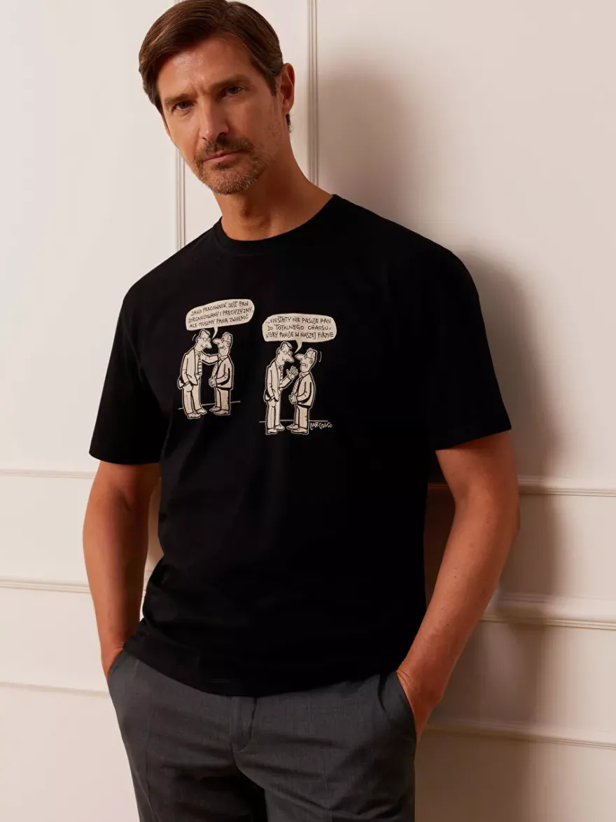 Bytom CZARNY T-SHIRT MLECZKO Clearance