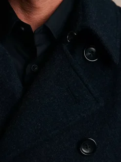 Bytom DWURZĘDOWY WEŁNIANY PŁASZCZ Z DODATKIEM KASZMIRU Hot