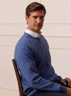 Bytom NIEBIESKI SWETER BRATOFT Clearance